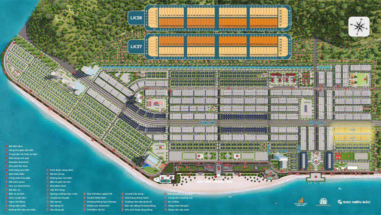 Mặt bằng BL37 và BL38 Phương Đông Vân Đồn