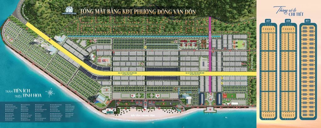 Mặt bằng khu đô thị Phương Đông Vân Đồn